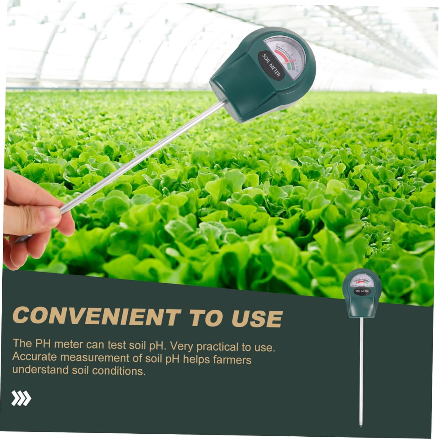 INOOMP Soil Ph Meter for Gardening and Lawn Care Accurate Soil Testing Tool Single Probe Outdoor Ph Tester for Farm and Garden Use image number 4