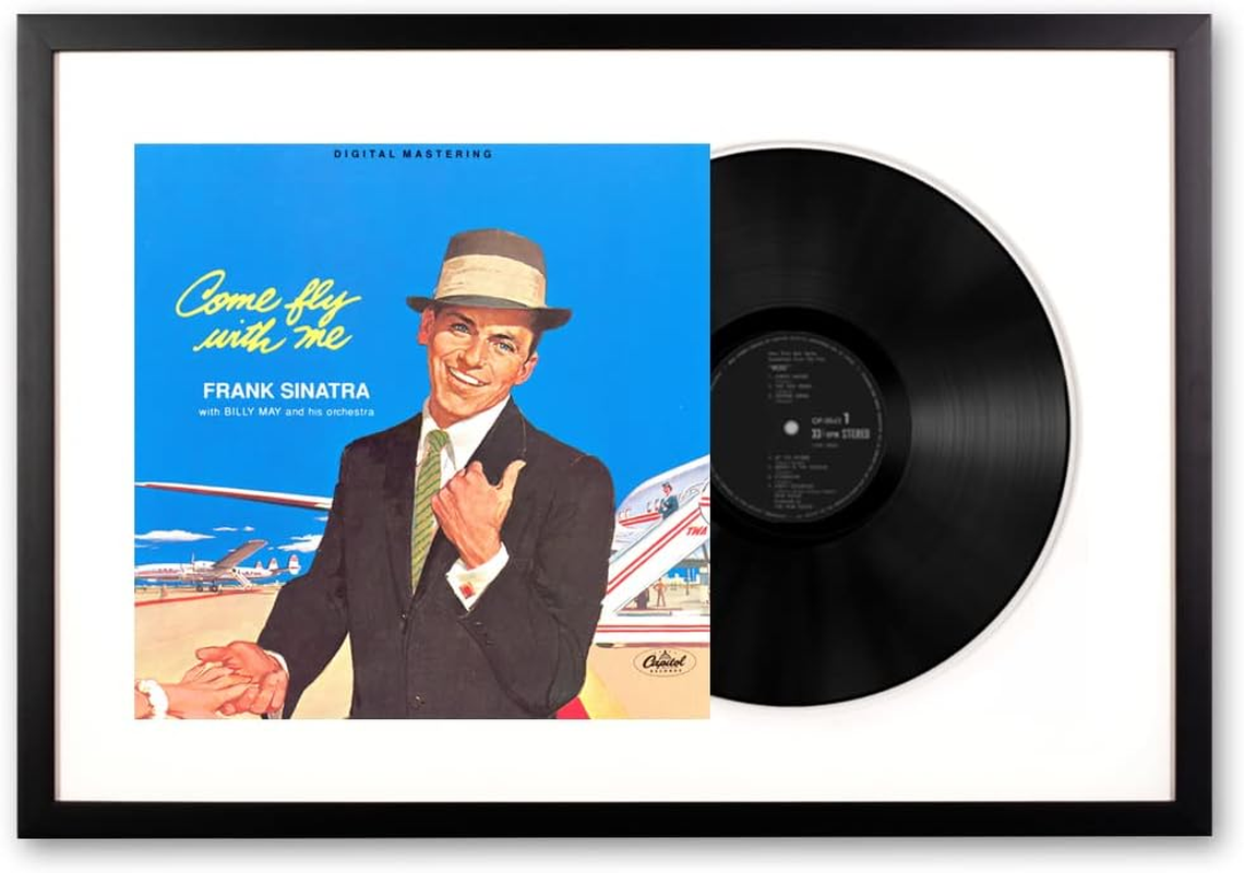 Vinyl Art Frank Sinatra Come Fly with Me Memorabilia Framed image number 1