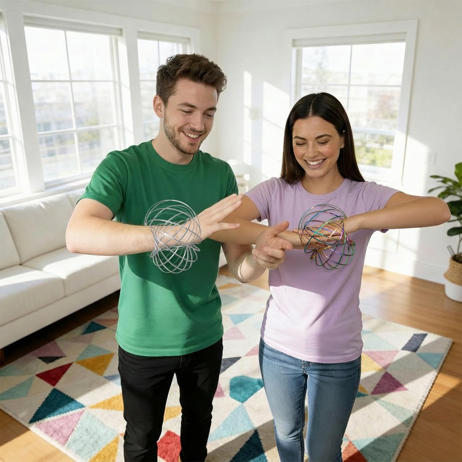 Glofx Flow Ring - Magic Kinetic Slinky Spring Interactive Toy image number 5