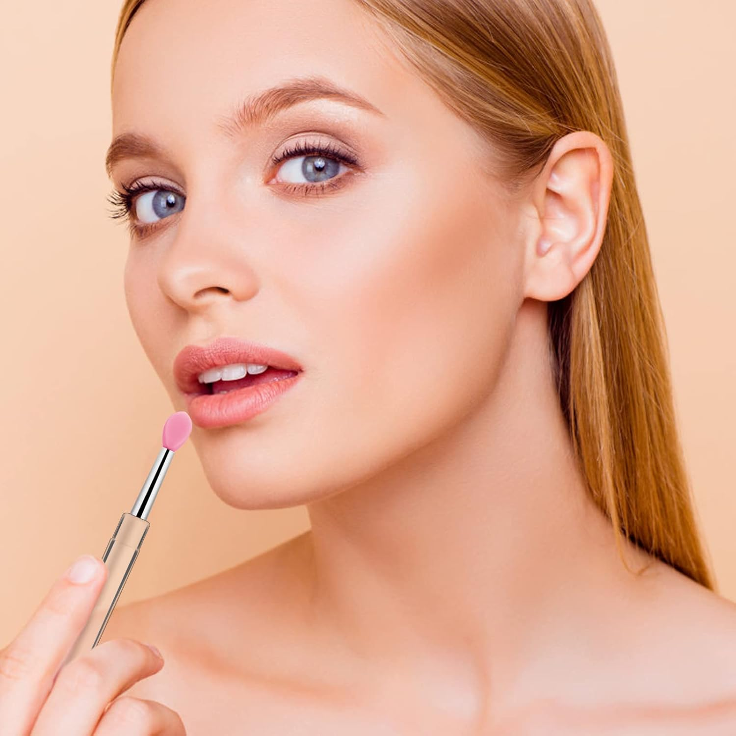 Abeillo 6PCS Silicone Lip Brush, Silicone Lip Applicator Reusable Lip Balm Applicator with Cap Lip Scrub Brush Lip Brush for Lipstick, Eyeshadow, and Cream Lip Mask (Multicolor) image number 3