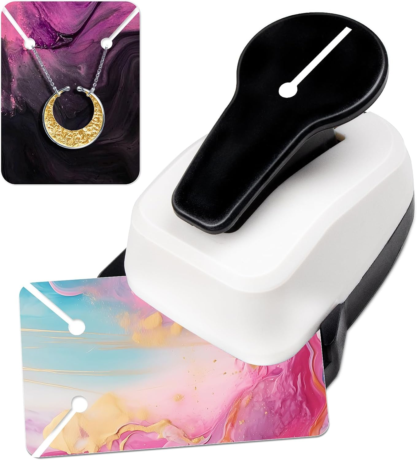 Necklace Card Punch Earring Card Punch Earring Card Tools Necklace Hole Puncher for Cards Making Necklace Paper Punch image number 6