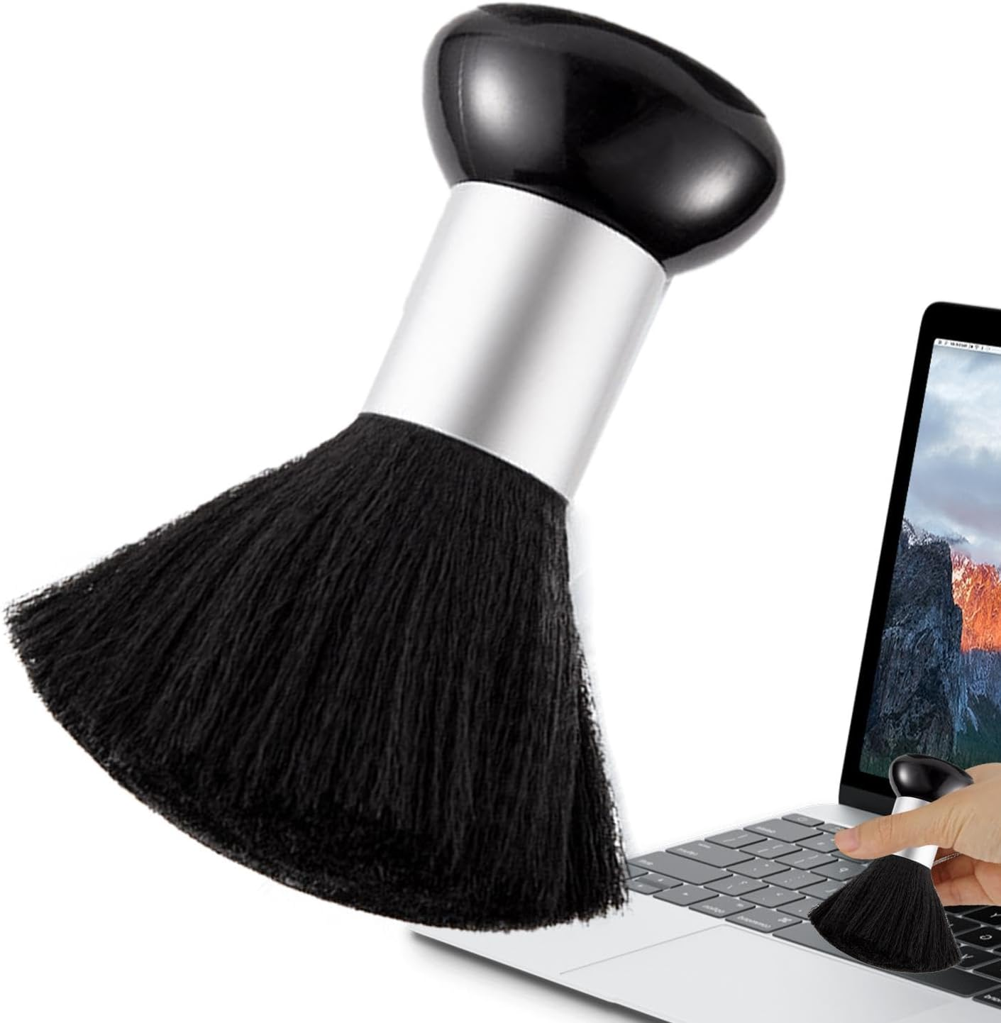 Qkbuza Hair Barber Brush - Nail Dust Cleaner Brushes | Nail Tool, Hairdressing Broken Hair Cleaning Brush for Barber Shop, Soft Nylon Bristles