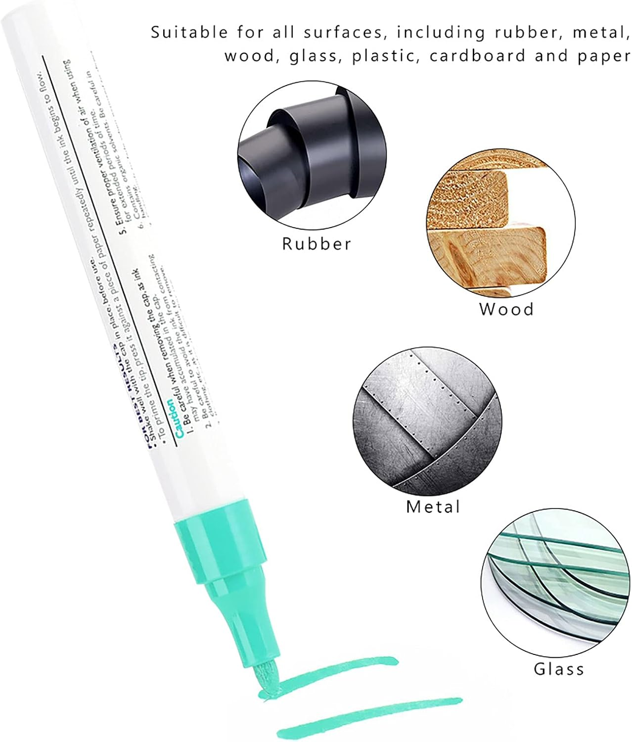 Tire Pens, Car Tire Paint Pen, Car Paint Pen, Paint Pen for Car Tires, 1 Pcs Waterproof Professional Car Pencil Tire Paint Pen Mark Pens(Green) image number 1