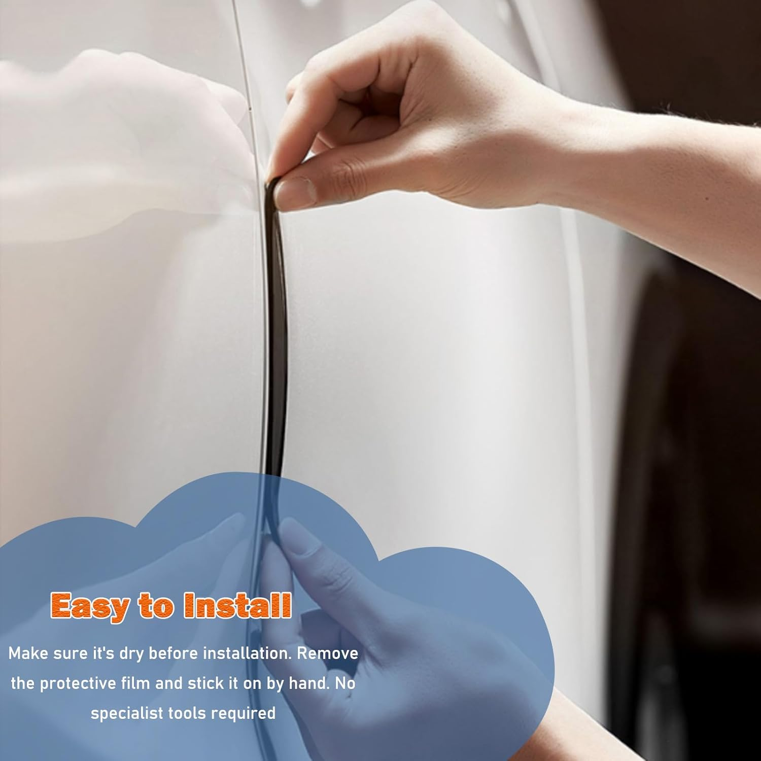 8Pieces Car Door Edge Guards, Anti-Collision Strips, anti Scratch Guard Strips for Doors, Handles, Mirror and Bumper Protection (Blackr) image number 5