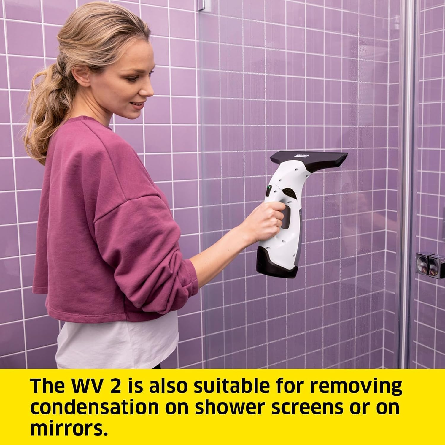 Window Vac WV 2 plus N, Battery Running Time: 35 Min, LED Display for Battery Status, 2 Suction Nozzles, Spray Bottle with Microfibre Cloth, 20 Ml Window Cleaner Concentrate image number 2