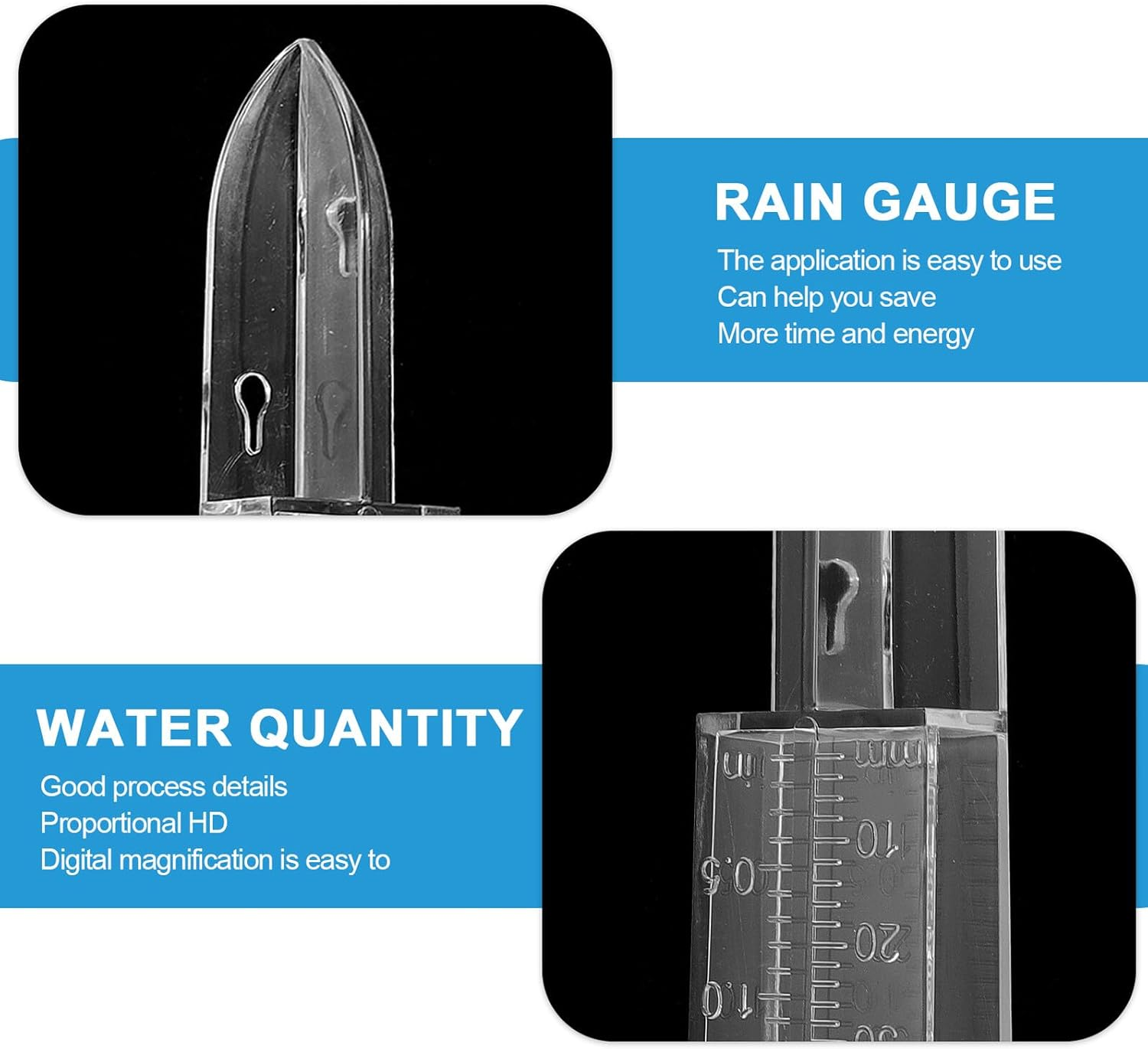 YARNOW Plastic Rain Gauge Tube with Scale for Outdoor Rainfall Measurement Garden Rain for Accurate Plant Water Monitoring image number 3