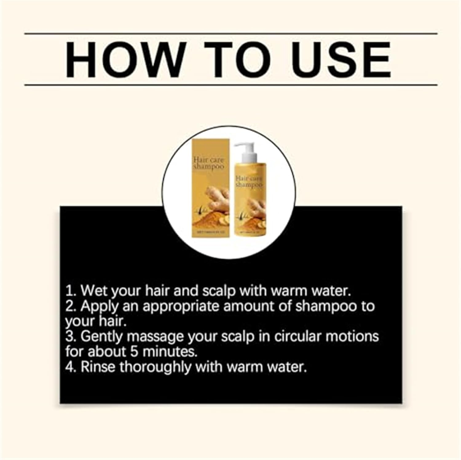 Ginger Hair Care Shampoo, Deeply Nourishing Clean Ginger Shampoo for Hair Growth & Repair, Anti-Dandruff Oil Control Scalp Care, Soother Itchy Sensitive Scalp & Reduce Flakes (1Pc)