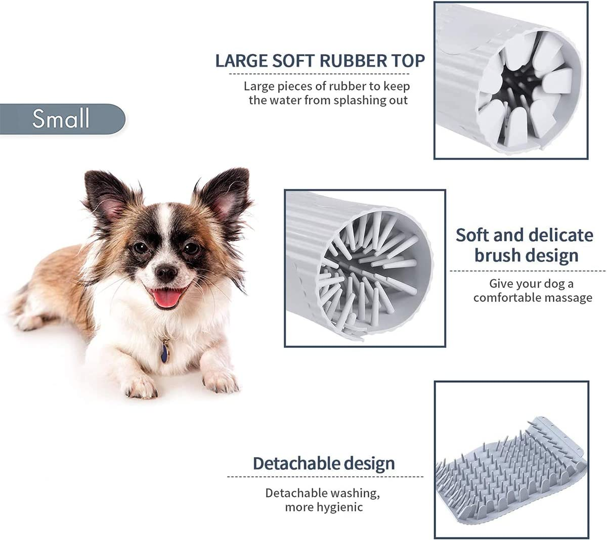 Kwispel Portable Paw Washer Cup for Small/Medium Dogs and Cats - Muddy Foot Cleaner, Green image number 2