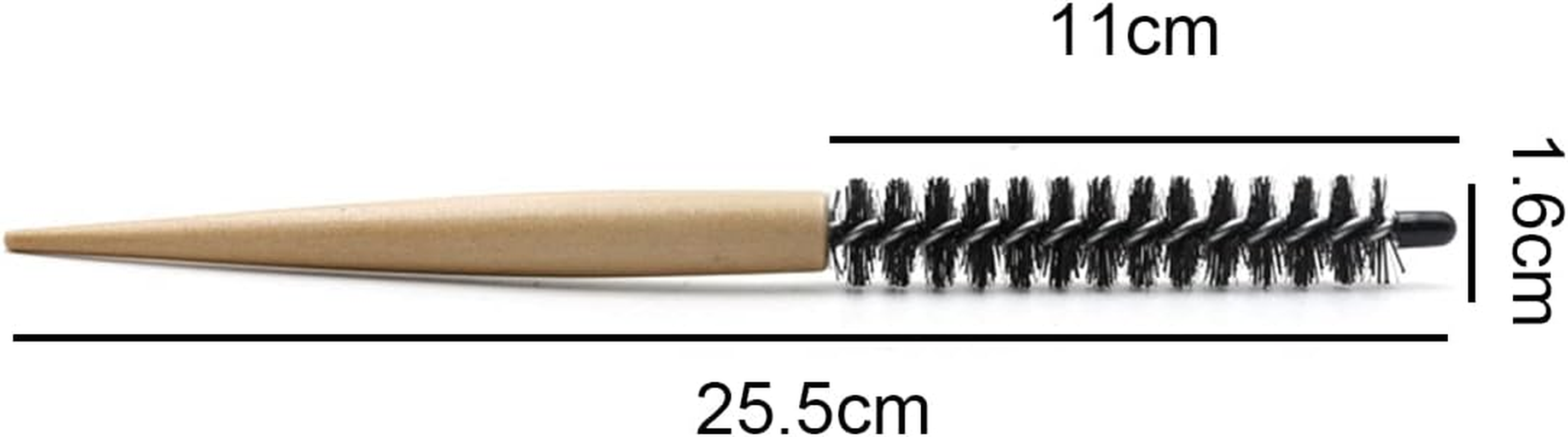 Zeayebsr Pack of 2 Mini round Hair Brush, Small round Comb, Massage Comb, Teaser Brush, Salon Roller Hair Styling Accessories for Thin Hair, Short Hair, Pony, Beard image number 2