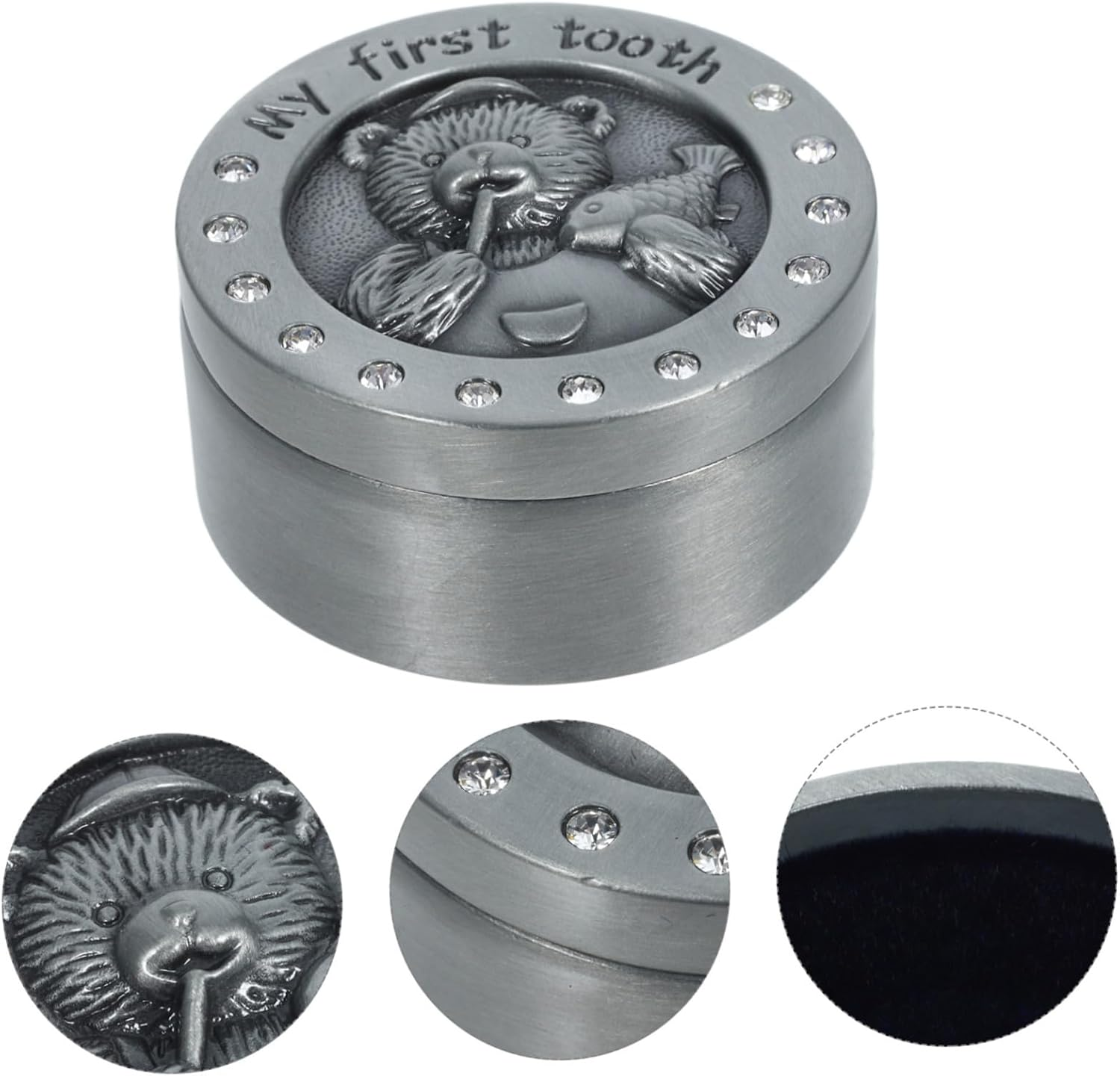 Teeth Storage Box Metal Tooth Box Keepsake Products Storage Container for Party image number 5