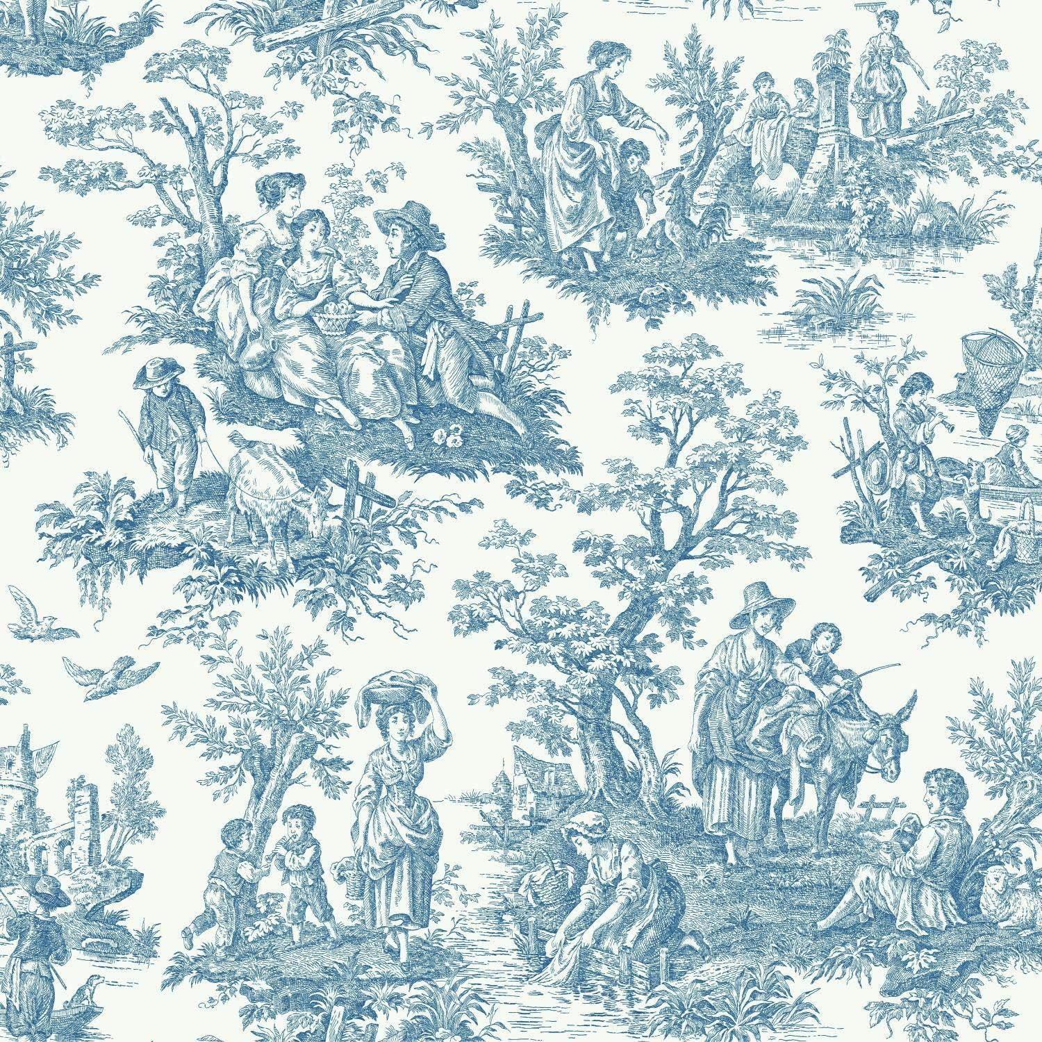 Waverly Country Life Toile Peel and Stick Wallpaper