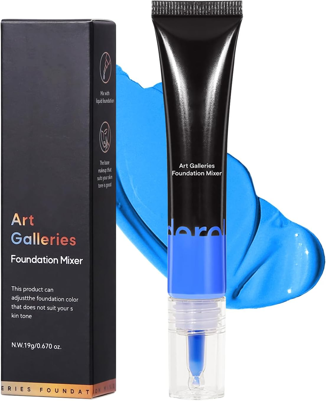 DAGEDA White Color Correct Foundation, Foundation Mixing Pigment for Adjusting Shade, Long Lasting Silky-Smooth Liquid Foundation, Light and Easy to Blend with Foundation, 0.67Oz