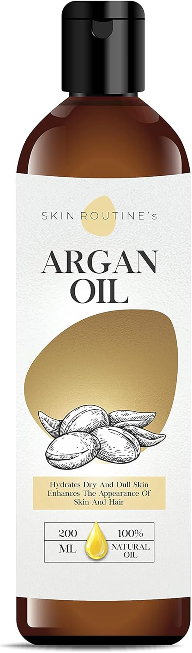 Skin Routine'S Argan Hair Oil for Hair with the Goodness of Pure Argan Oil, Coconut Oil, Olive Oil, Almond Oil, Sesame Oil, Tea Tree Oil, Rosemary Oil and Vitamin E | 200 Ml image number 6