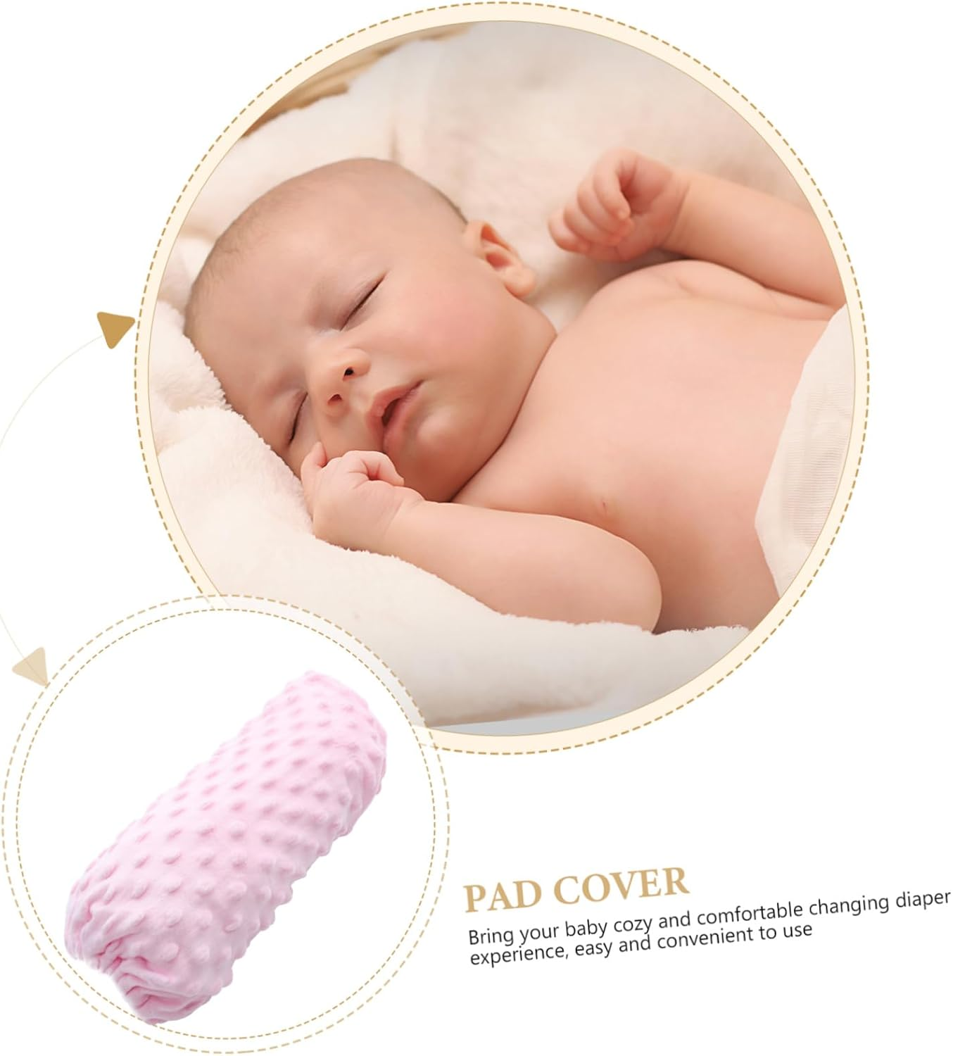 TOYANDONA Pink Chemical Fiber Newborn Changing Pad Cover Changing Pad Liners Washable Changing Pad Cover Waterproof Neutral