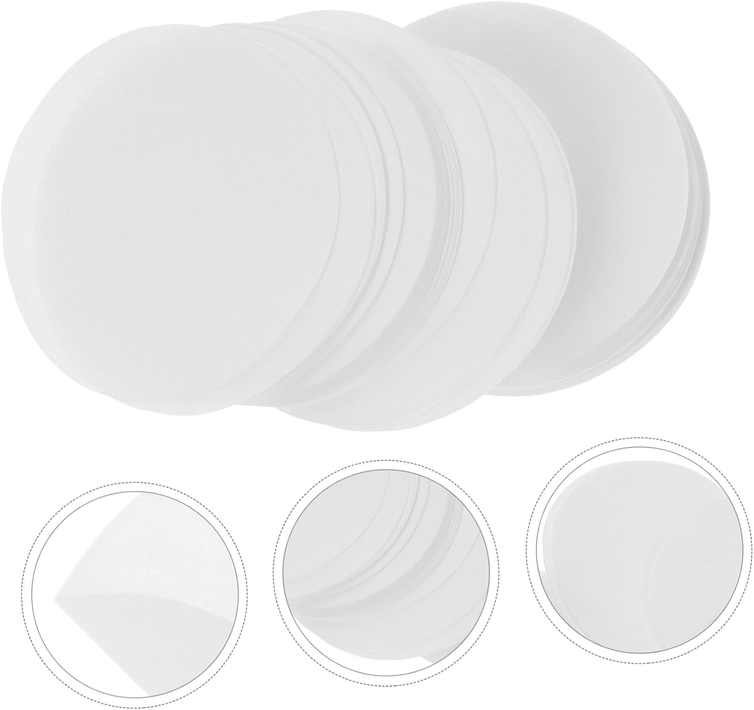 COHEALI Unbleached Espresso round Filter Paper Sheets for Making Supply Multi-Use Espresso round Filter Compatible Coffee Machine