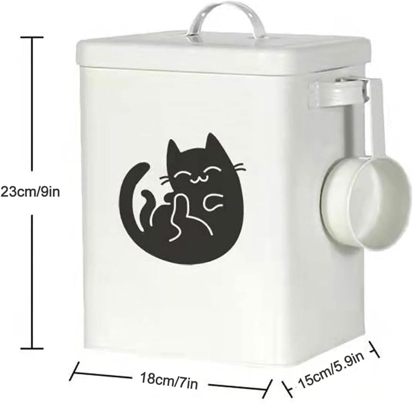 Cat Food Storage Container, Airtight Dog Treat Container, Pet Treat and Food Storage Bin with Lid and Dry Food Scoop, Durable Airtight Great, Farmhouse Pet Food Storage Container, Bucket for Cat Food
