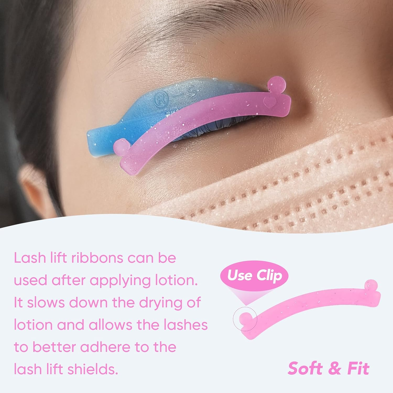 Lomansa Lash Lift Ribbon, Lash Lift Tool, Prevent Eyelashes from Bouncing Off, Not Easy to Deform and Reusable image number 2