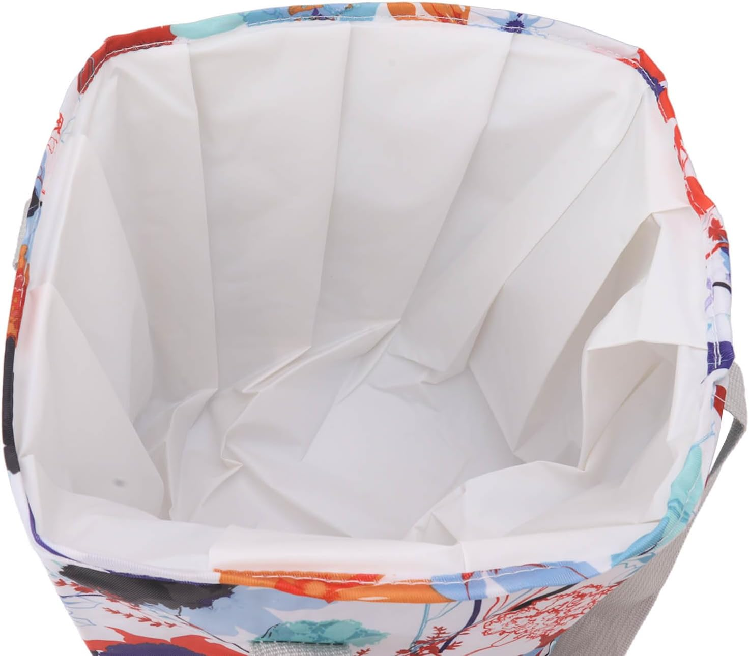 Portable Foot Bath Bucket, PVC Collapsible Foot Bath Basin for Travel (White Maple Leaf) image number 3