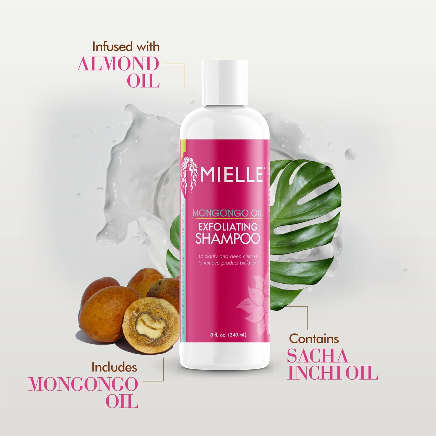 Mielle Organics Mongongo Oil Exfoliating Shampoo 8Oz image number 4