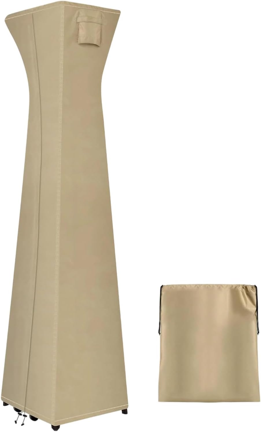 Patio Heater Cover,Waterproof Uv-Resistant Protector with Zipper | outside Stand up Patio Heater Cover | for Lawn Deck Tan Garden Yard