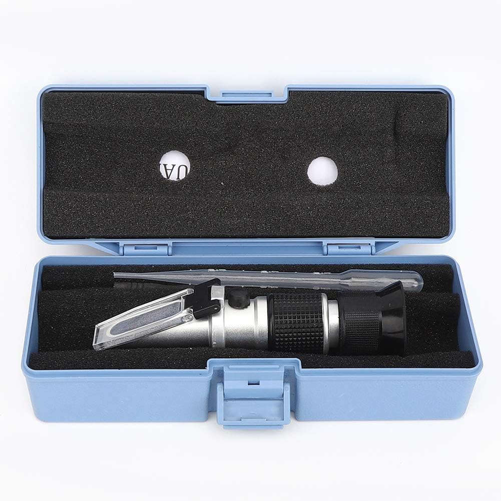 Refractometer Concentration Meter Brix Tester 0-90% with Automatic Temperature Compensation, Simple Operation, Wide Application for Liquid Sugar Test