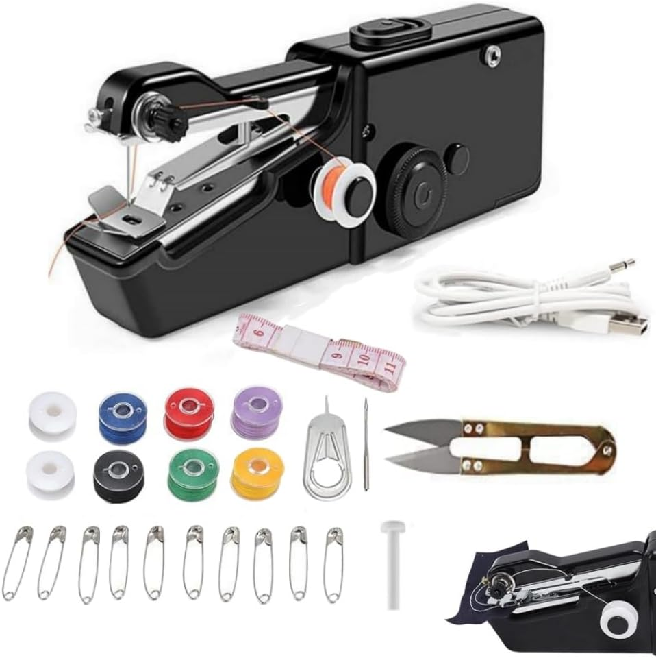 Handheld Sewing Machine, Sewing Machine for Beginners, Portable Sewing Machine,Electric Sewing Machine,Two Power Supply Methods,Home Essentials Tool Kit for Clothing Repair,Crafts,Creative Assistant image number 3