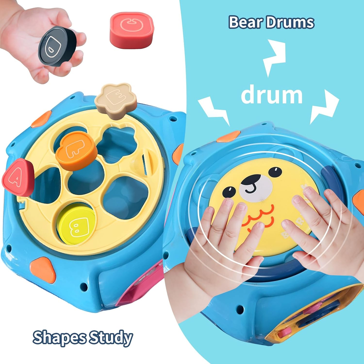 Jadeso Baby Toys 6-12 Months, 8-In-1 Musical Toys for 12-18 Months, Early Learning Educational Toy with Light & Sound, Birthday 1-3 Year Old Girls and Boys image number 1