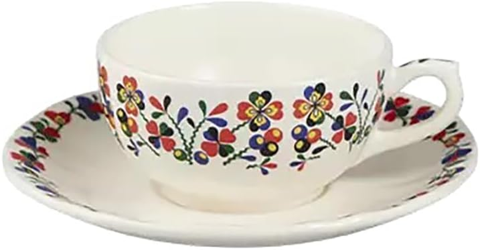 GIEN Chance Folle 18642PTH Tea Cup & Saucer, 6.9 Fl Oz (175 Ml), H 2.9 X W 5.7 Inches (7.4 X 14.5 Cm), 11.8 Oz (320 G) image number 6