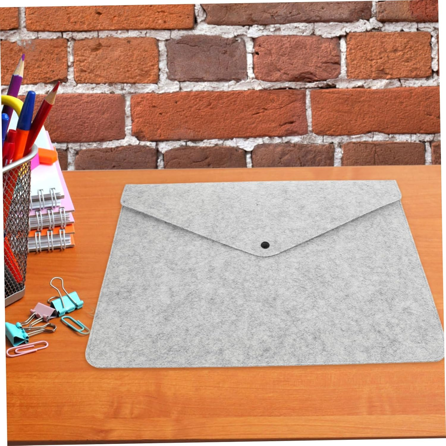 Beatifufu Felt Document Bag File Organizer Reusable Storage Pouch Folders Pockets Portable Bag Organiser Document Storage Felt image number 4