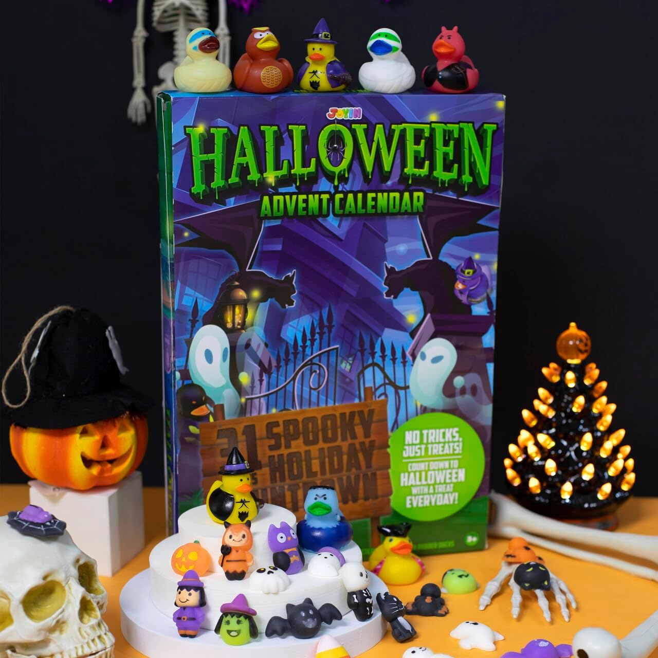 JOYIN Halloween Advent Calendar 2025 with Surprise Toys, Holiday Countdown to Halloween with Mochi and Surprise Themed Rubber Ducks,Countdown Calendar Toys for Party Favor image number 2