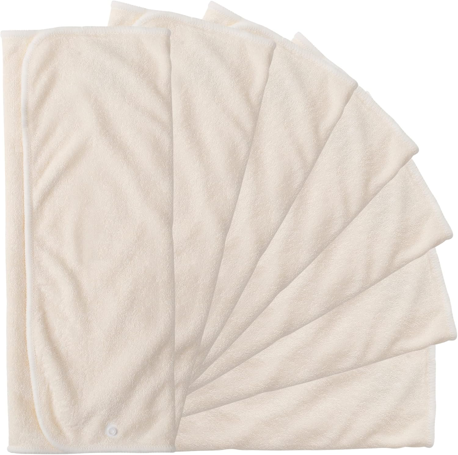 (10 Pack, Soft Bamboo) - Bamboo Cloth Nappy Inserts for Pocket or Cover Nappies from Nora'S Nursery - One Size Fits All (10 Pack, Soft Bamboo) image number 5