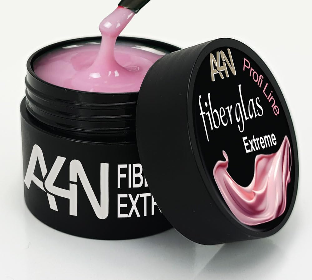 Fibreglass UV Gel Modelling Gel with Fibreglass Strips Extremely Stable 15 Ml (Nude Pink)