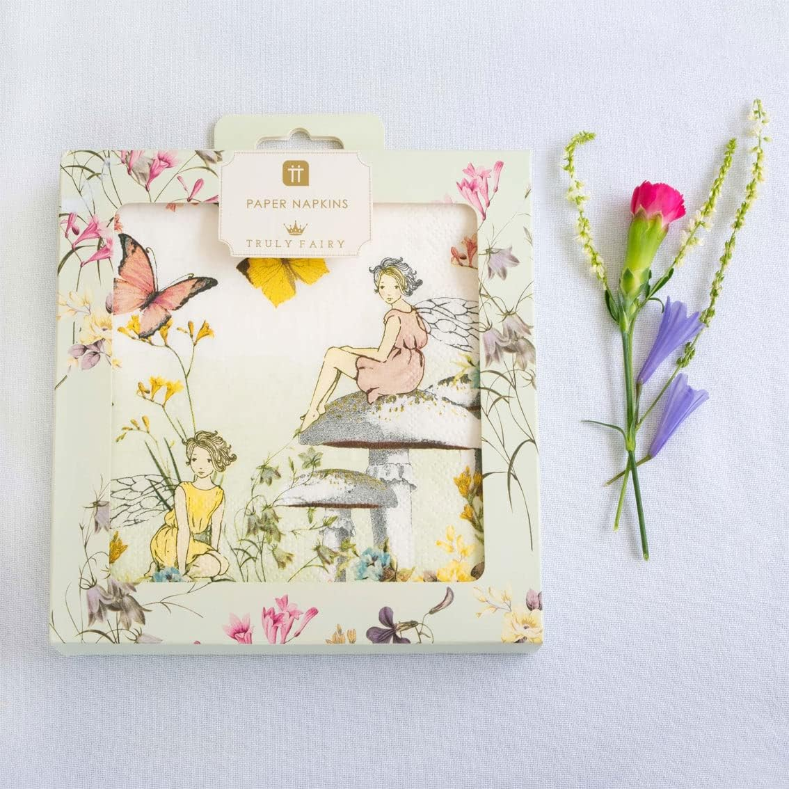 Talking Tables Truly Fairy Paper Napkins (13 Inch) for a Birthday Party or Tea Party, Multicolor (20 Pack)