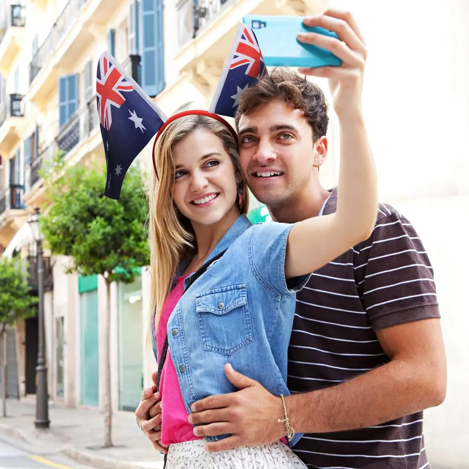 Australia Flag Headband Comfortable and Stretchable, Suitable for Australia Day, Sports, and Daily Wear, Unisex, Breathable, Summer Headband for Men and Women image number 6