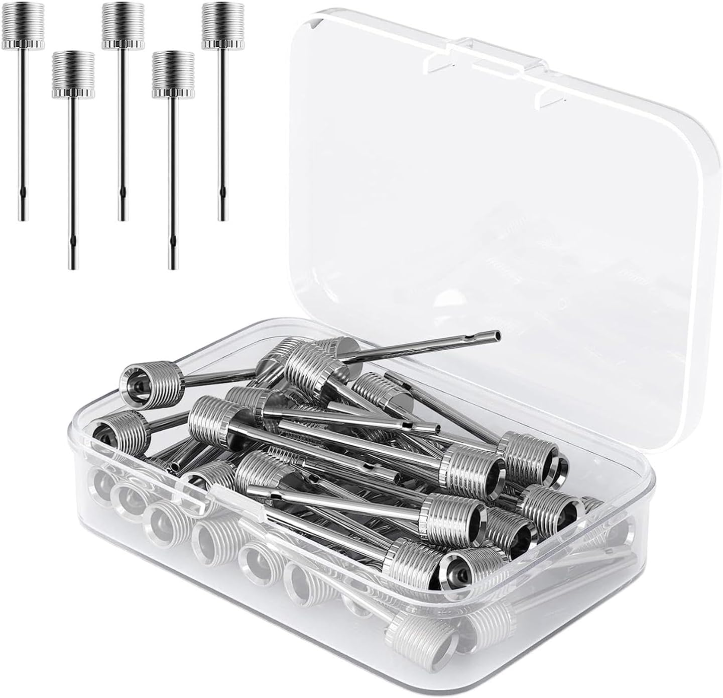 35 Pcs Elektrische Ball Pumpe Needles, Stainless Steel Air Pump Needles with 1Pcs Storage Box for Blowing up Football, Basketball, Volleyball, and All Other Sports Balls image number 6