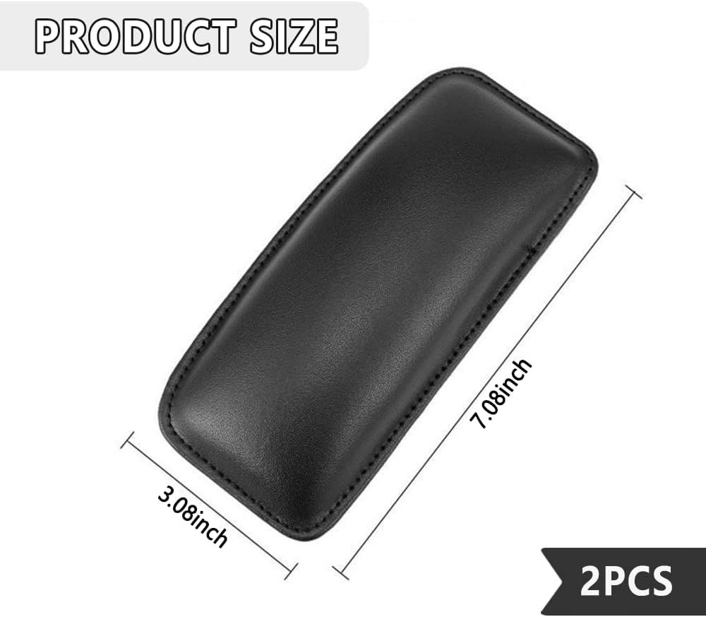 2PCS Car Knee Cushion,Soft Leather Car Door Armrest Pad for Knee Leg Elbow,Universal Car Center Console Cushion Pad Comfort Pillow for Automotive Interior Accessories (Black) image number 6