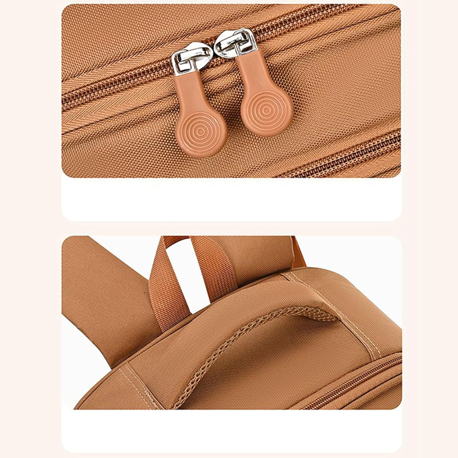 Generisch Rolling Backpack with Capybara Pattern Backpack on Wheels - Extendable Telescopic Handle Height Adjustable Large Capacity Luggage Suitcase for Girls Children College Travel Plane, Six Rounds image number 2