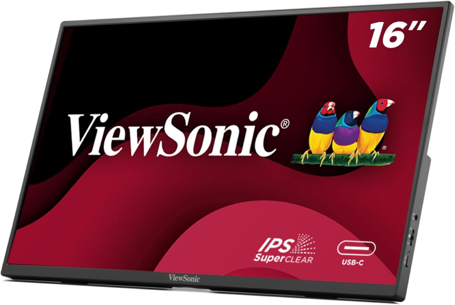 Viewsonic VA1650 15.6" Portable Monitor, 1080P, Lightweight, USB-C HDMI, Tilt Ergonomics, Second Computer Gaming Display with Speakers, Travel Monitor for Macbook PS4/5 Xbox Switch PC Phone image number 1