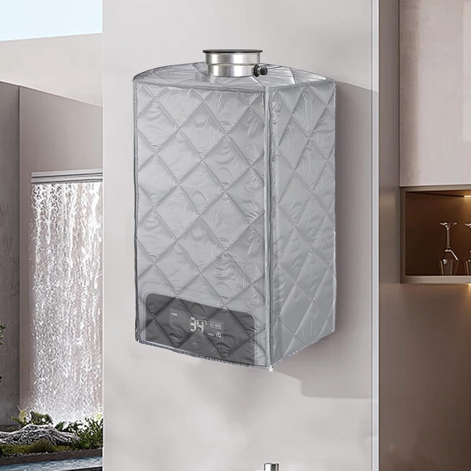 Hot Water Heater Cover - Thickened Enclosure Protective - Water Heater Protective Cover,For Winter Fall Rain Dust Leaves Indoor Patio Poolside Restaurant Wedding image number 2