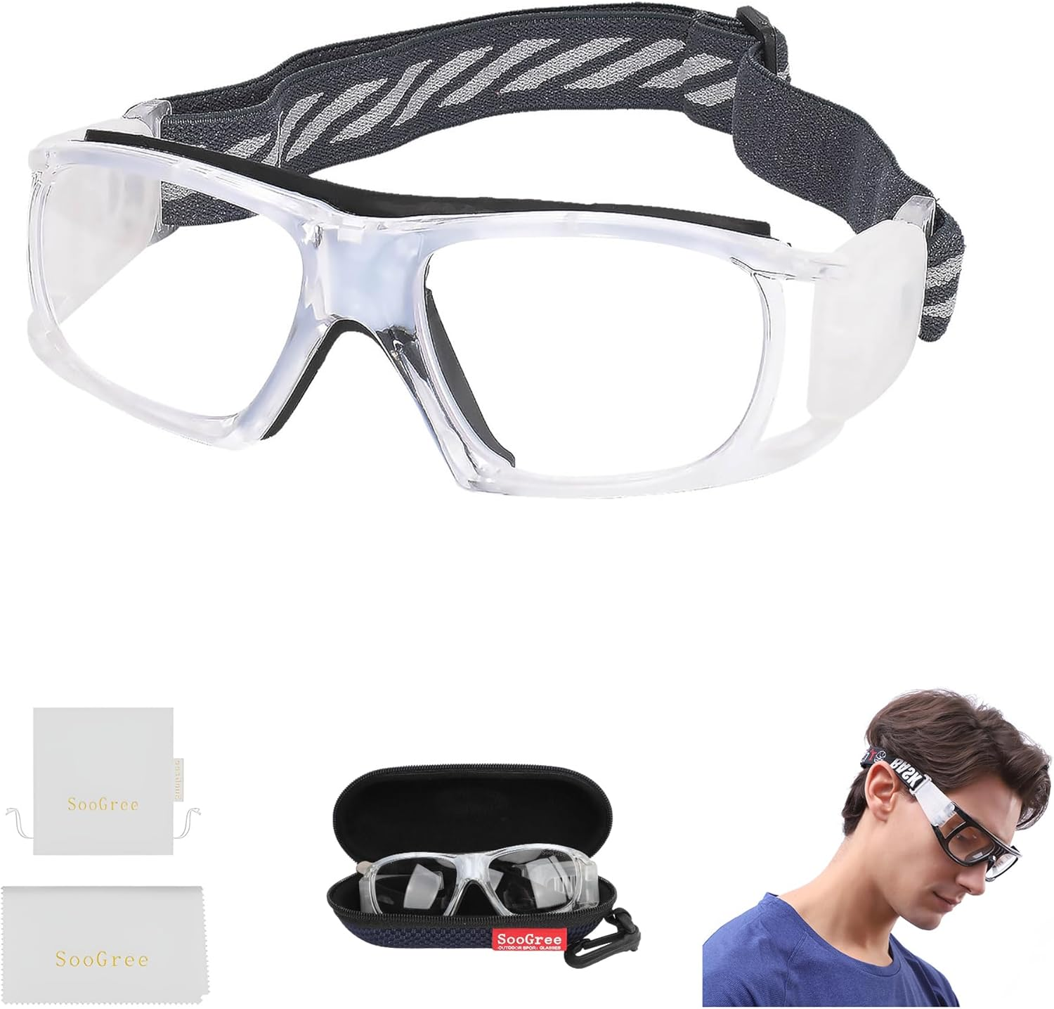Sport Goggles Basketball Soccer Football Protective Eyewear Safety Goggles Adult Racquetball Goggles Lens Replaceable