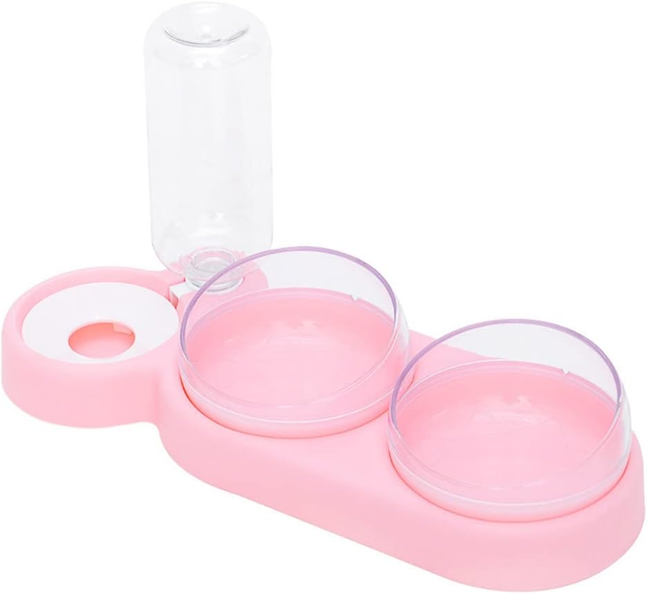 Raised Cat Bowls, 15&deg; Tilted Cat Puppy Food and Water Bowl Set with Automatic Water Dispenser Bottle Cat Dish for Cat Small Medium Dogs/61 image number 4