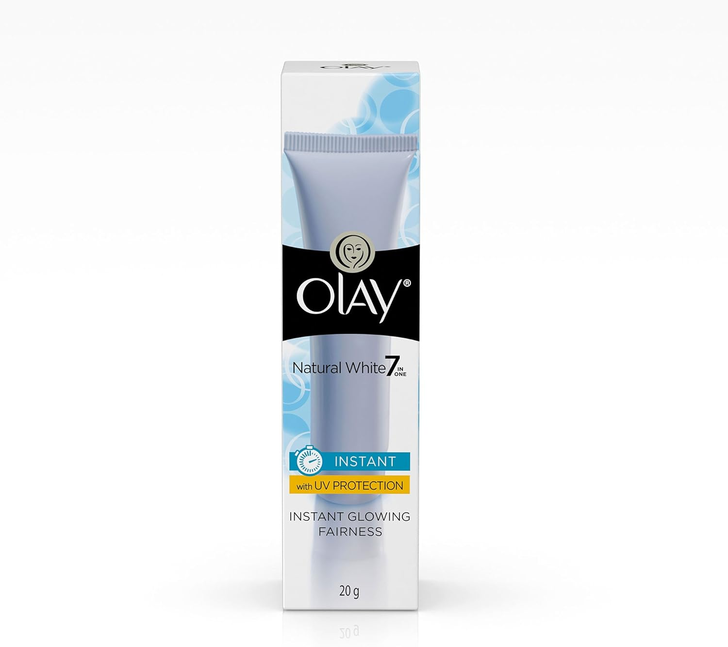 Olay Natural White Light Instant Glowing Fairness Skin Cream, 20Gm image number 1