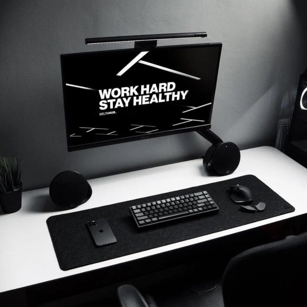 DELTAHUB - Minimalistic Felt Desk Protective Pad, Anti-Fray, Anti-Slip, Easy to Clean, Easy Glide, Long Lasting, Sleek Design, Comfortable, Resistant, Desk Mat, PC, Mac, Laptop - Large (18X32Inch) image number 5