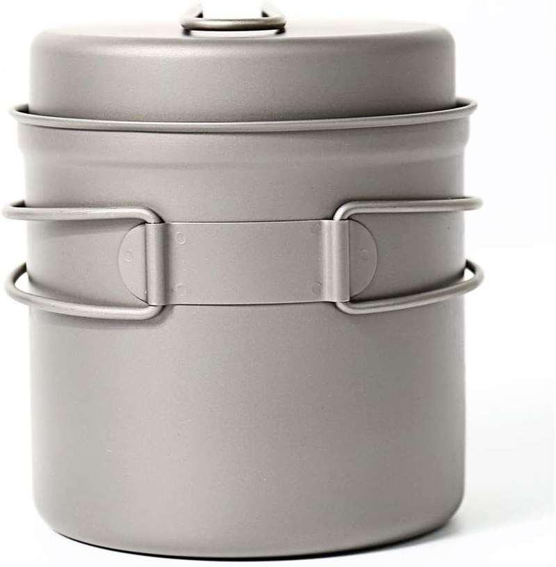 Toaks Titanium Outdoor Camping Pan, Hiking Cookware, Backpacking Cooking Picnic Bowl, Pot Pan Set, 1100Ml image number 2
