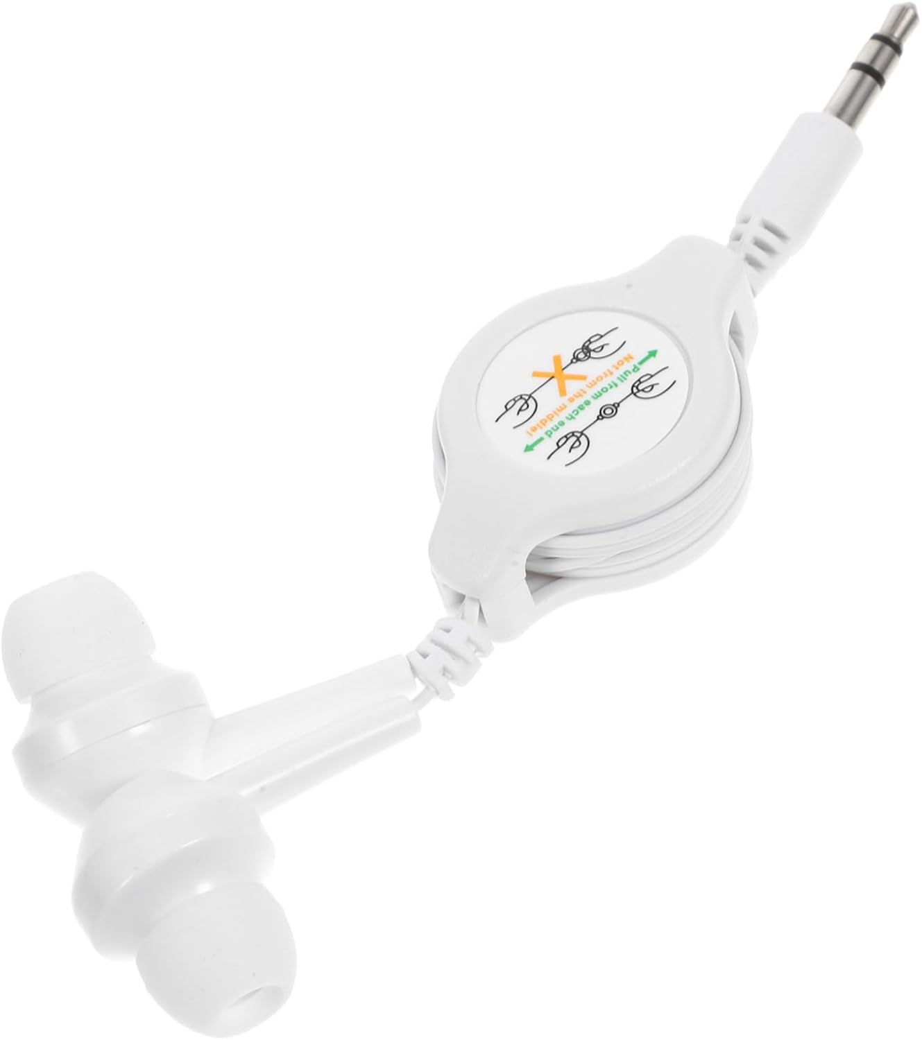 KALLORY Retractable Wired Earbuds Compact In-Ear Headphones for Players Smartphones and Tablets Lightweight Design for Pocket Use image number 6