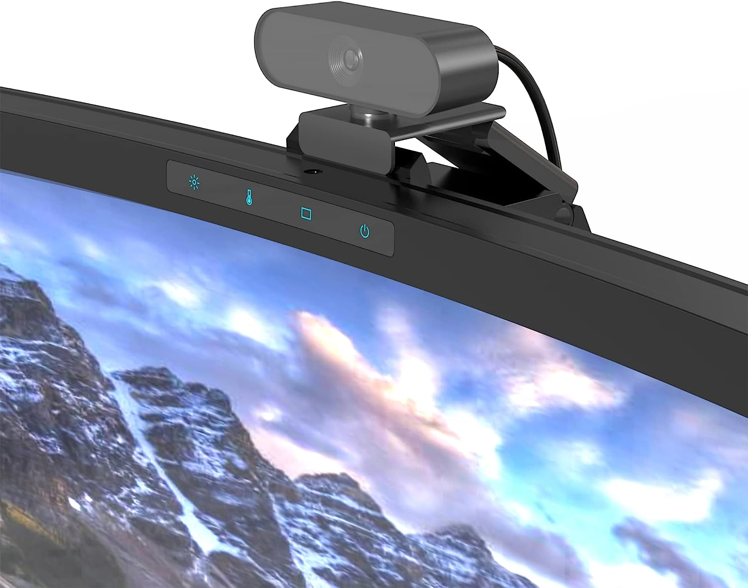 ONWAY Curved Monitor Light Bar with Wireless Remote,Monitor Light Bar with Auto-Dimming and Camera Base,Applicable to All Screens. No Screen Glare,For (Basic) image number 5
