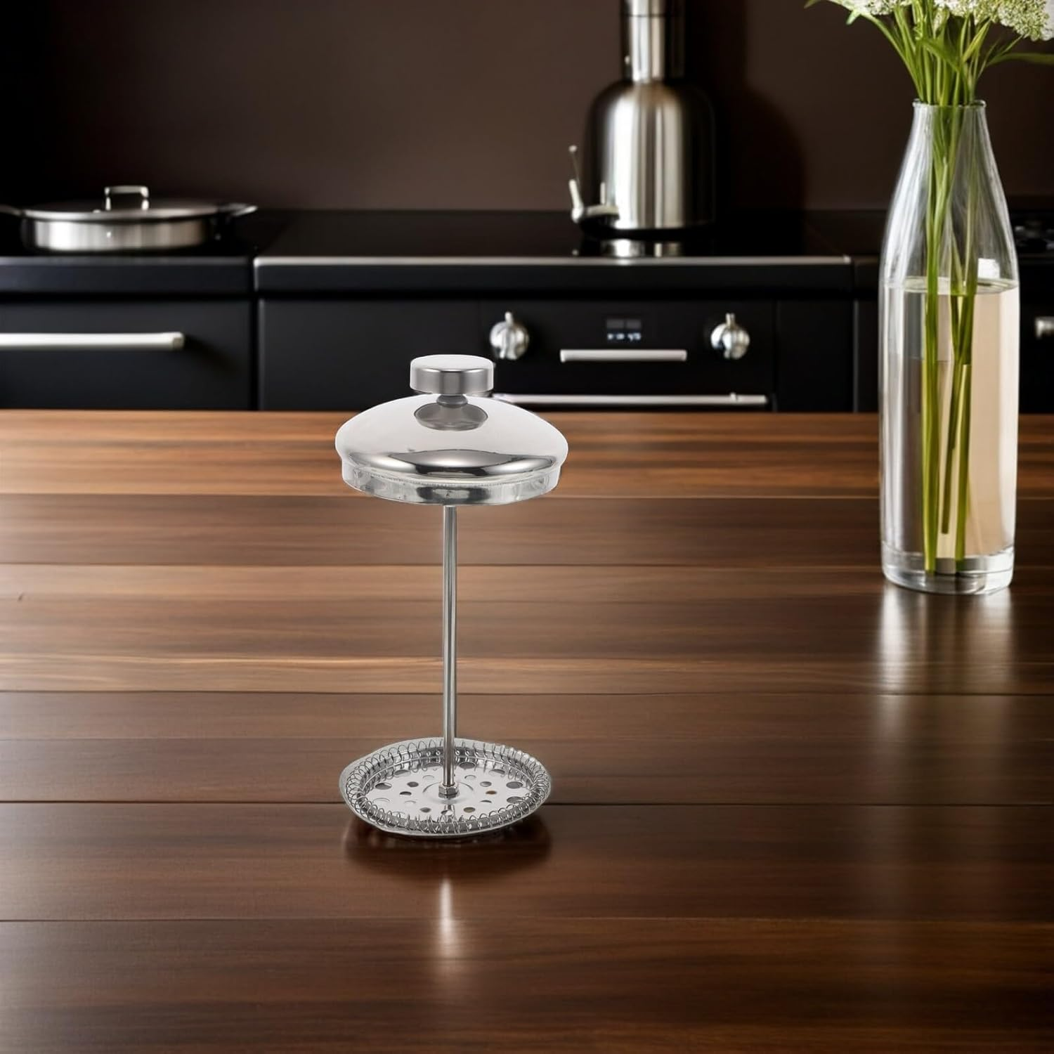 COHEALI Stainless Steel Coffee Press Replacement Filter Screen Lid Plunger Tea Filter Accessories for Brewing Loose Leaf Tea in Press Pot image number 2