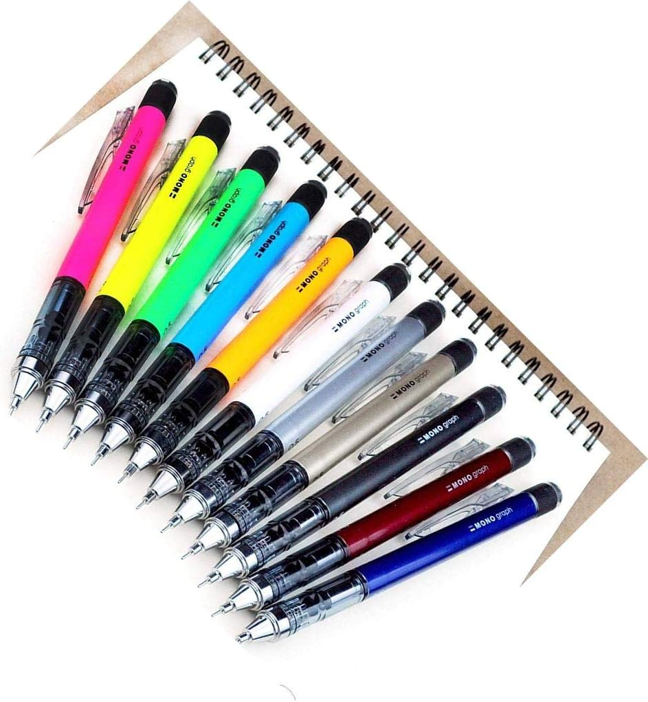 Tombow Mono Graph Shaker Mechanical Pencil 0.5Mm, Black Body (SH-MG11), 1 Count (Pack of 1) - Lime Green image number 4