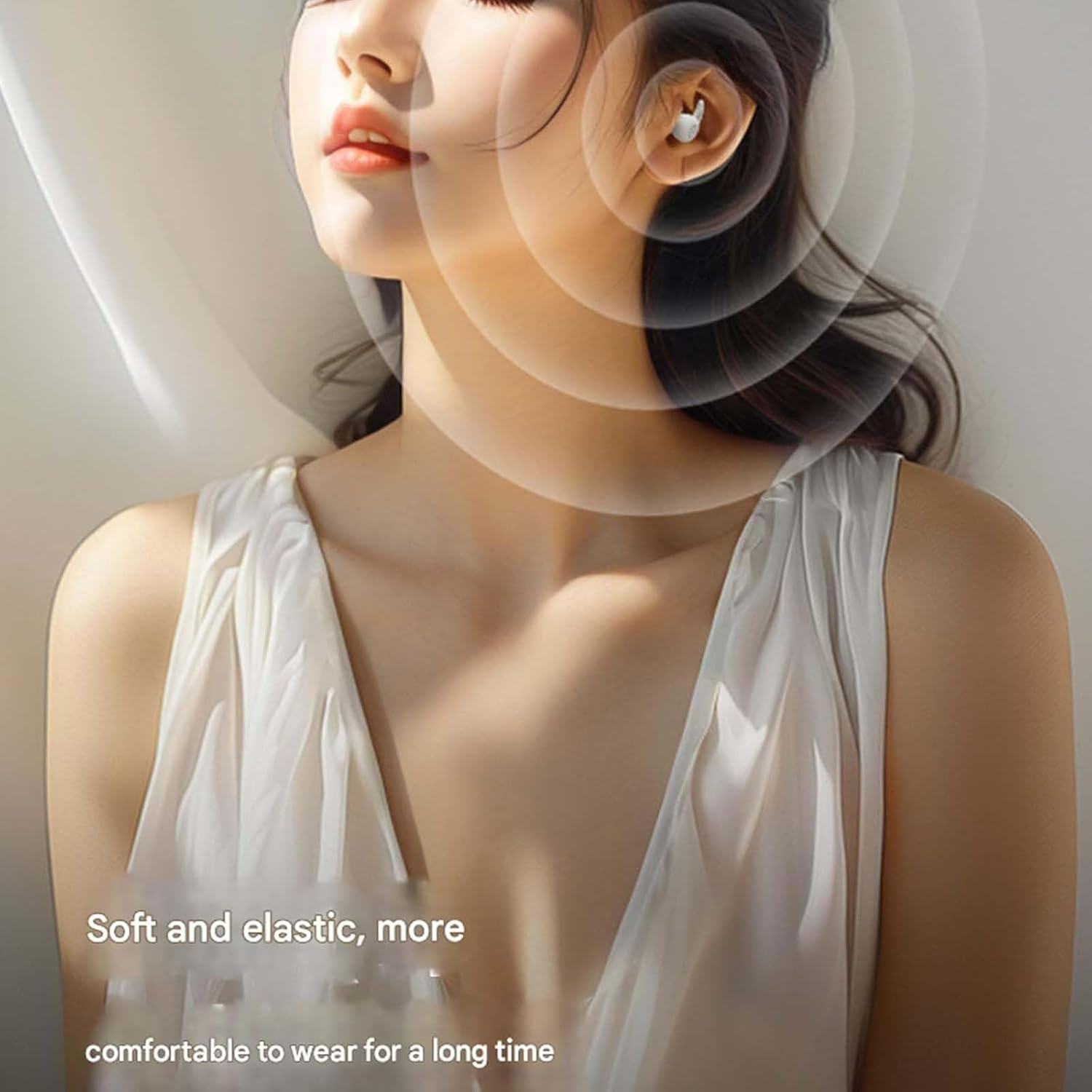 Noorasleep Snooze Pods Pro, Snoozepods Pro - Bluetooth Sleepbuds, Sleep Cancelling Ear Pods for Sleep with Noise Reduction & Smart Case, Soft, Snug Fit, Snugly (White) - White image number 5