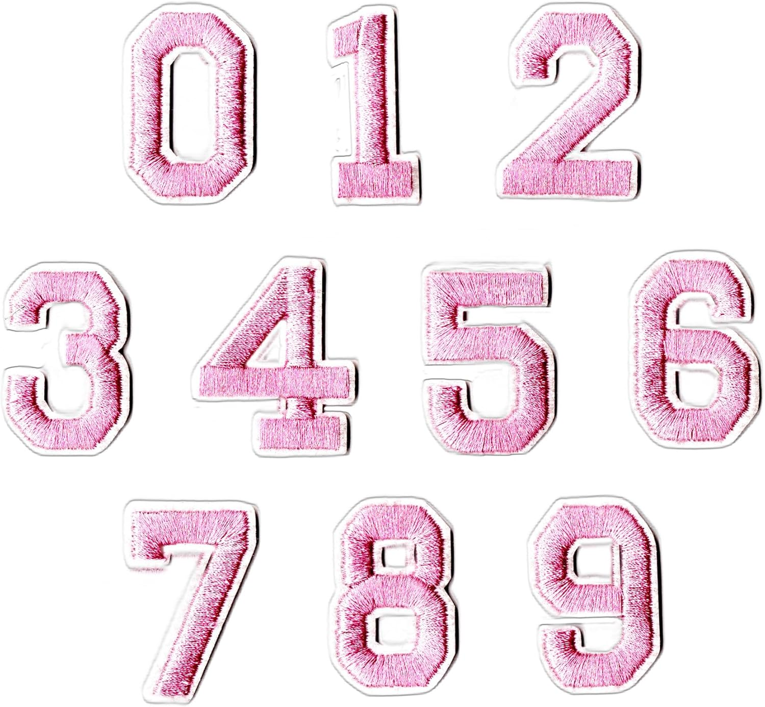 72 Pcs Pink Letters/Numbers Embroidered Iron on Sew on Patch Colorful Cute Emblem Cartoon Children Patches Sewing Applique Decoration Accessory for Clothes,Jeans,T-Shirt,Backpacks,Vest,Hats,Dress image number 4
